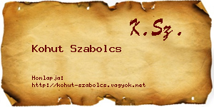 Kohut Szabolcs névjegykártya
